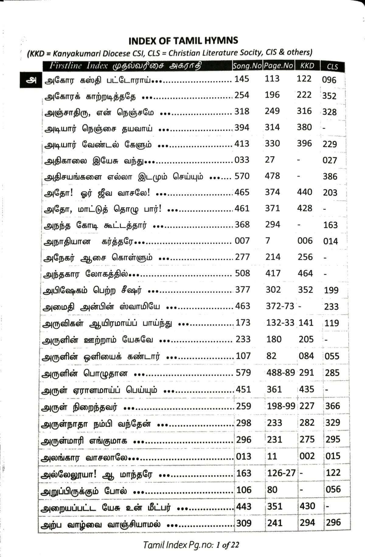 The Christian Worship Hymnal: Music Notation Tamil & English (கிறிஸ்தவ ஆராதனைப் பாமாலைகள்) - Image 2
