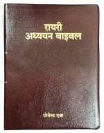 Ryrie Study Bible In Hindi: Burgundy Bonded Leather