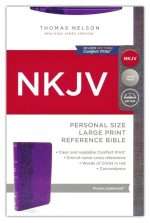 NKJV Personal Size Large Print Reference Bible: Purple Leathersoft