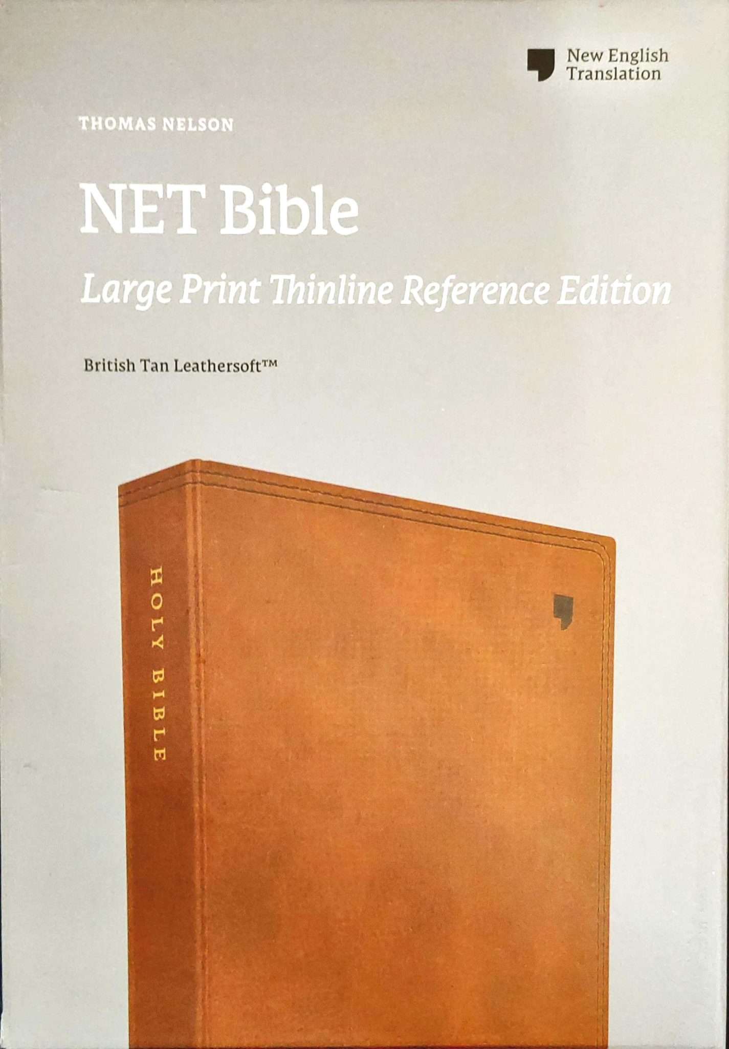NET Large Print Thinline Reference Bible British Tan Leathersoft (ISBN9780785229162) [24