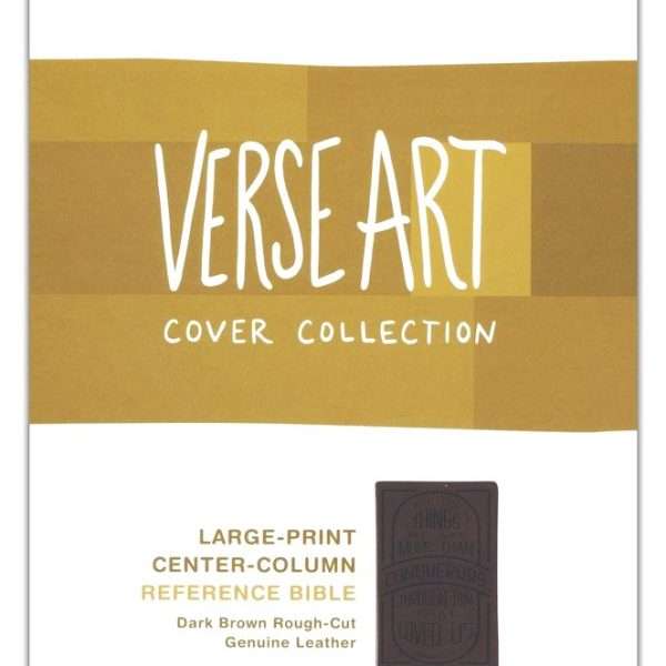 KJV Large Print Center-Column Reference Bible: Verse Art Collection-Dark Brown Rough-Cut Genuine Leather [24] (ISBN:9780785293255)