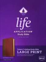 NKJV Life Application Study Bible: Large Print - Brown & Mahogany Leather Soft (ISBN:9781496452054)