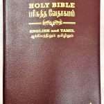 Tamil – English (Large Font - China Print) Parallel Bible – BSI (Burgundy Leather) ISBN-9789393511874