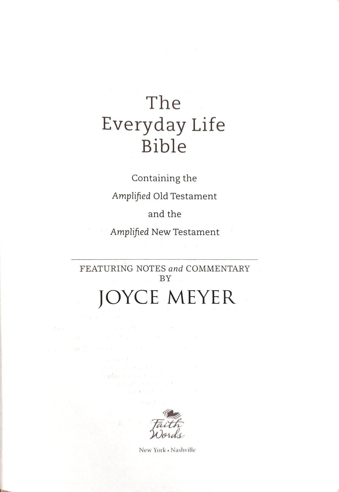 The Amplified: The Everyday Life Bible: by- Joyce Meyer: Pink