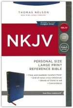 NKJV Personal Size Large Print Reference Bible: Dark Blue
