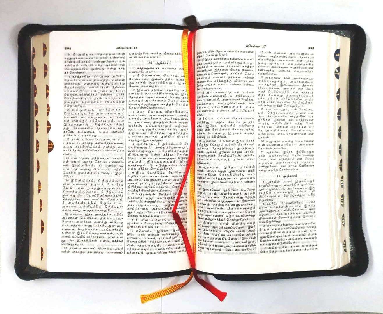 OV 55 ZTI Tamil Bible: Korean Print (NO-New Ortho): Burgundy Zip