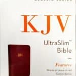 KJV UltraSlim Bible: Burgundy Leathersoft (ISBN-9780718040475) (K)