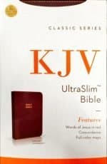 KJV UltraSlim Bible: Burgundy Leathersoft (ISBN-9780718040475) (K)