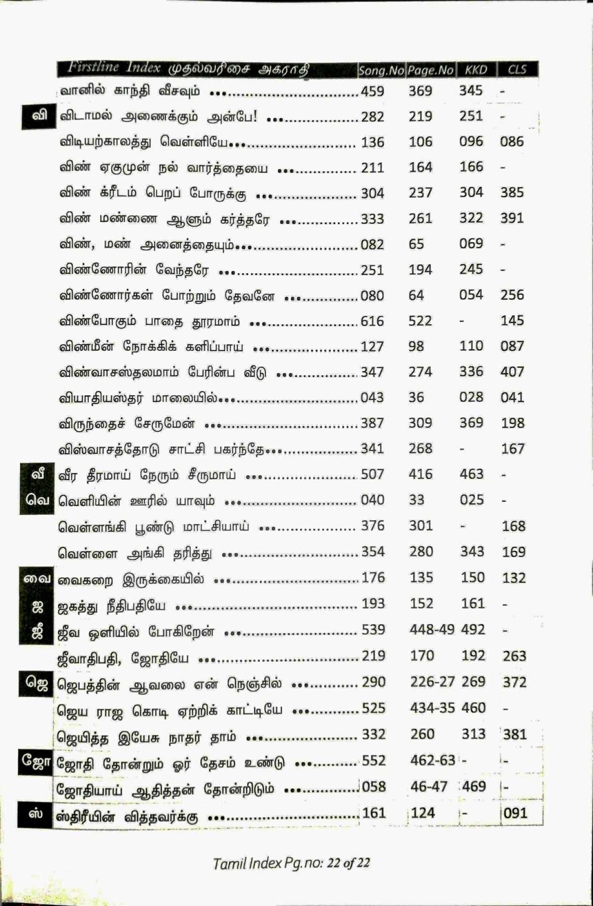 The Christian Worship Hymnal: Music Notation Tamil & English (கிறிஸ்தவ ஆராதனைப் பாமாலைகள்) - Image 3