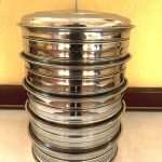 Holy Communion Tray: Five Set - Stainless Steel With 200 Plastic Cups (JAYCO)