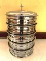 Holy Communion Tray: Five Set - Stainless Steel With 200 Plastic Cups (JAYCO)