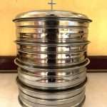 Holy Communion Tray: Four Set - Stainless Steel With 160 Plastic Cups (JAYCO)